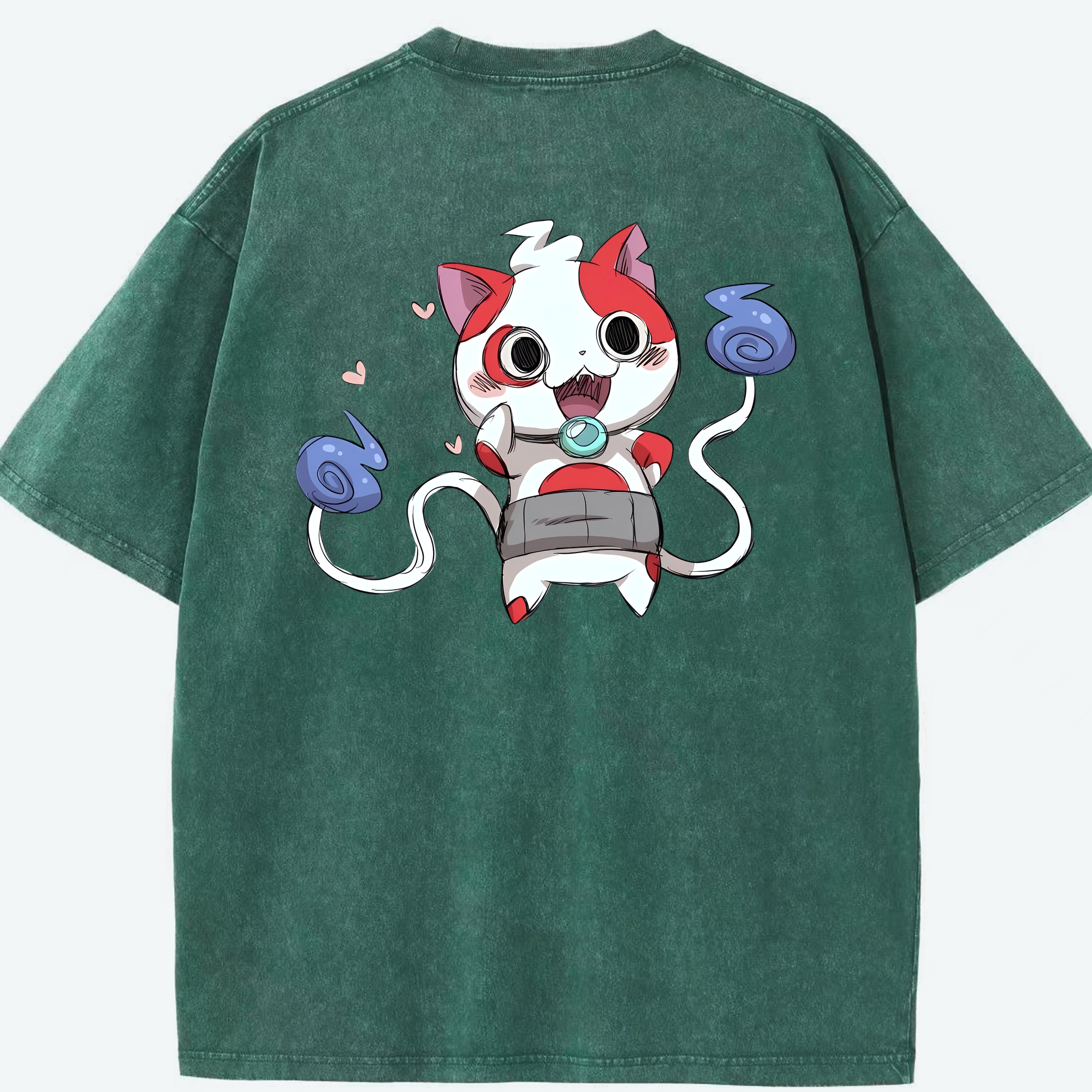 （画像用） 妖怪ウォッチ Yo-kai Watch 綿100% ヴィンテージ風 半袖Tシャツ（背面プリント）